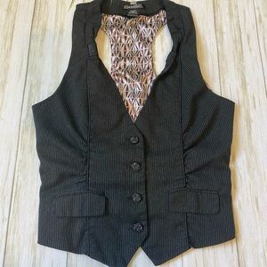 Stooshy pin stripe vest large